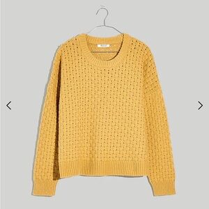 Madewell Basketweave-Stitch Sweater - Autumn Gold - XS